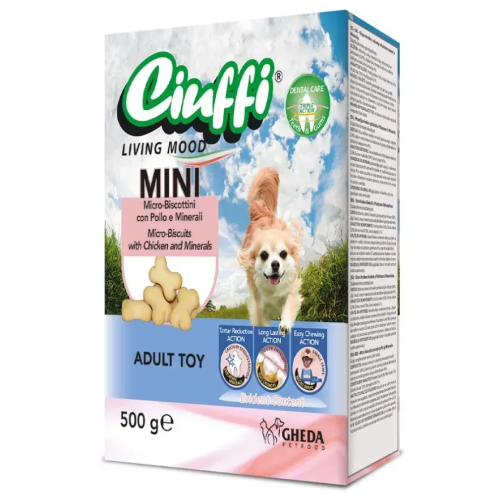 Ласощі для собак дрібних порід Gheda Ciuffi Mini Adult Toy (з курятиною) - 500 гр