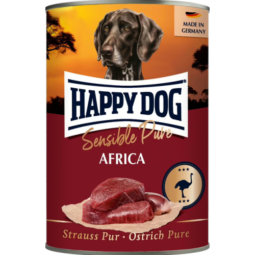 Влажный корм для собак Happy Dog Sens Straus Pure (паштет со страусом) - 400 г