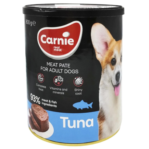 Влажный корм для взрослых собак Carnie паштет мясной с тунцом 800 г