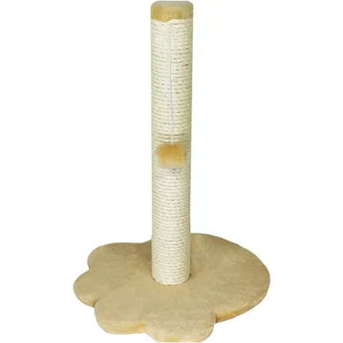 Дряпка для котів Lucky Pet "Лапка" велика, джут (бежева) - 38х38х66см