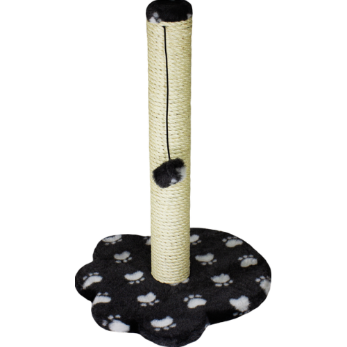 Дряпка для котів Lucky Pet "Лапка" велика Чорна, джут 38х38х66см