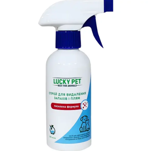 Средство для удаления запахов и пятен от животных LUCKY PET усиленная формула (спрей) - 250мл