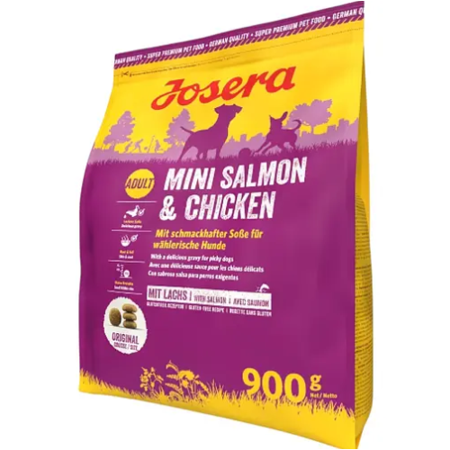Сухий корм для собак малих порід Josera Mini Salmon & Chicken з лососем і куркою 900 г