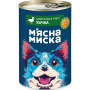 Вологий корм для дорослих собак М'ясна миска з качкою та овочами, шматочки в соусі - 415г