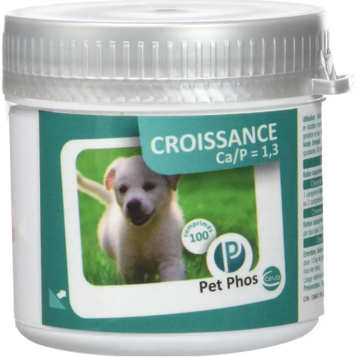 Витаминно-минеральный комплекс для собак CEVA Pet Phos CROISSANCE Ca/P = 1.3 DOG таблетки - 100 шт.