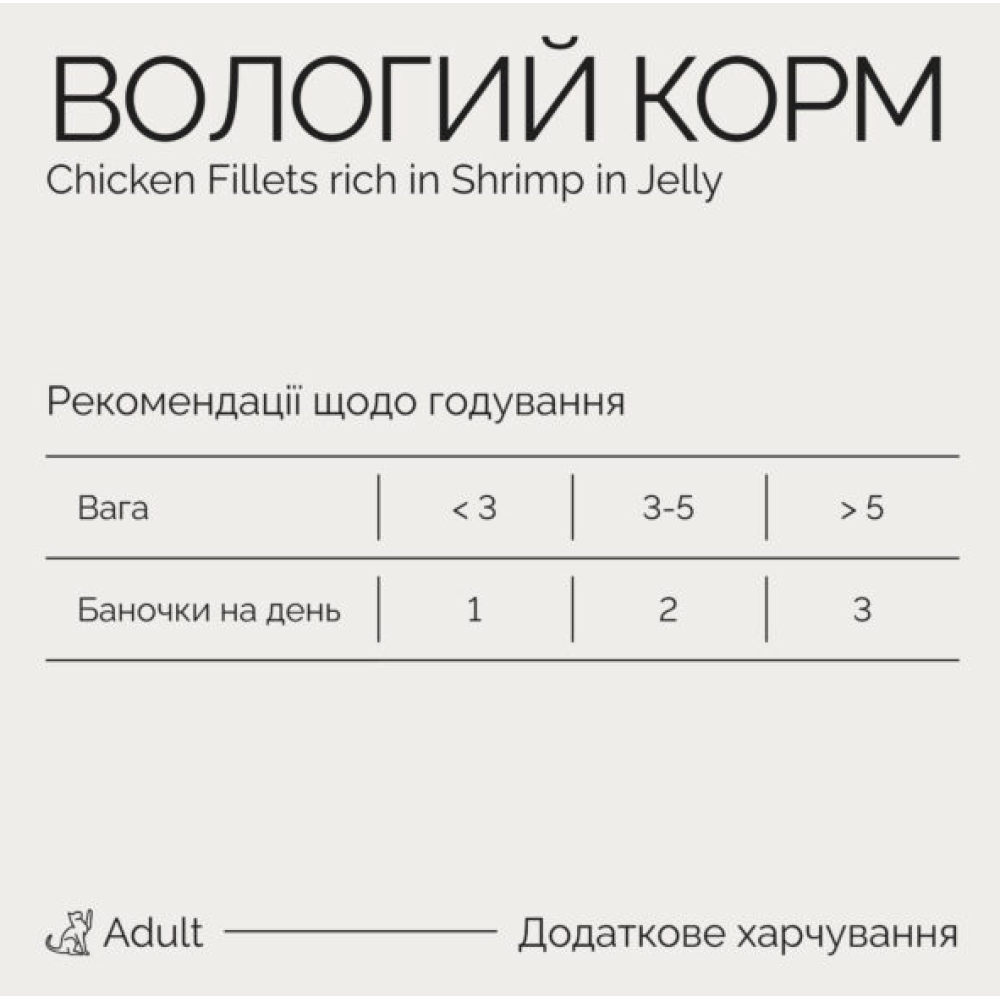 Вологий корм для дорослих котів Savory Chicken Fillets rich in Shrimp in Jelly for Adult Cats філе курки з креветками в желе - 70 г