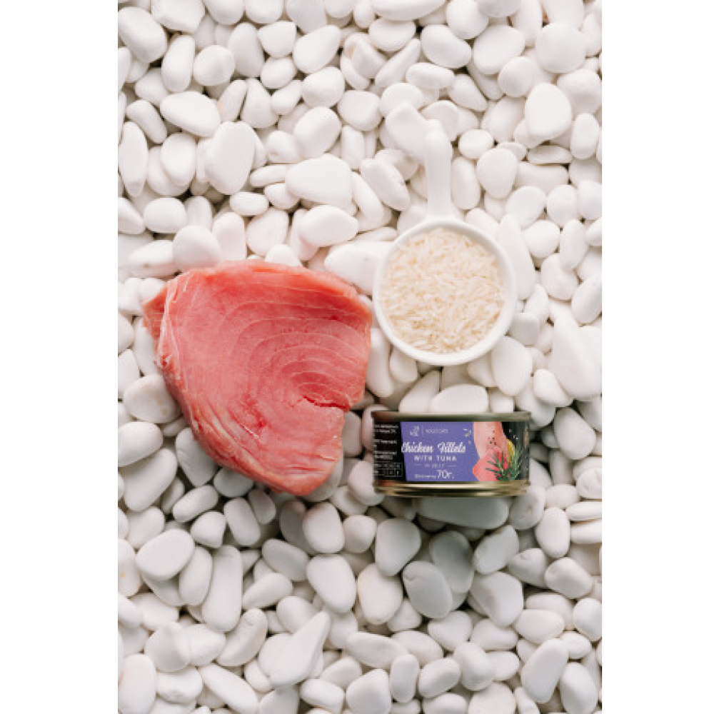 Вологий корм для дорослих котів Savory Chicken Fillets rich in Tuna in Jelly for Adult Cats філе курки з тунцем в желе - 70 г