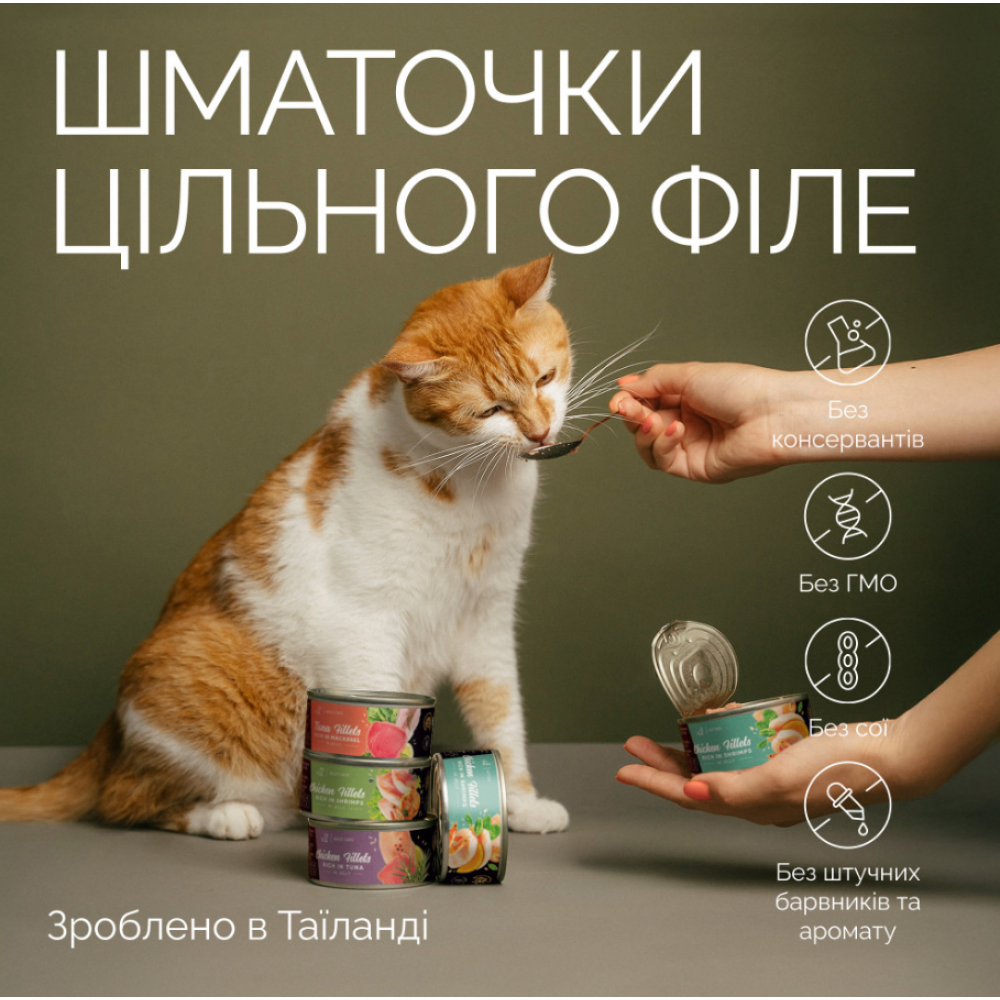 Вологий корм для дорослих котів Savory Chicken Fillets rich in Tuna in Jelly for Adult Cats філе курки з тунцем в желе - 70 г