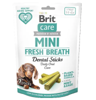 Лакомство для собак малых пород Brit Care Mini Treats Fresh Breath для зубов и свежести дыхания 7 шт - 120 г