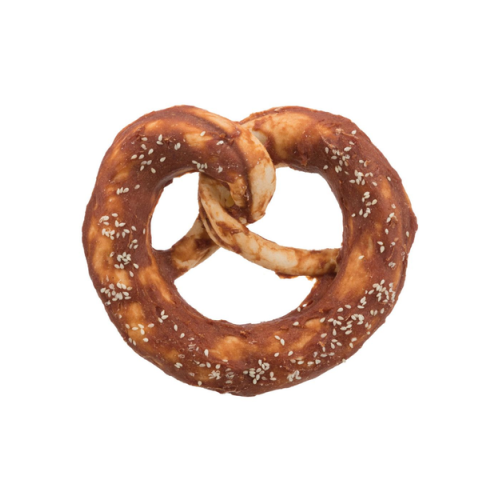Ласощі для собак Trixie Denta Fun Duck Pretzel bulk Denta Fun Качиний крендель ваговий d10 см 75 г 5 шт