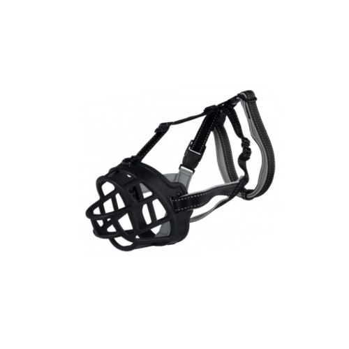 Намордник для собакTrixie Muzzle Flex чорний силікон M-L 27 см