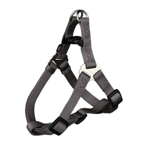 Шлея-петля для собак Trixie  Premium нейлон графітова розмір M 50-65 см/20 мм