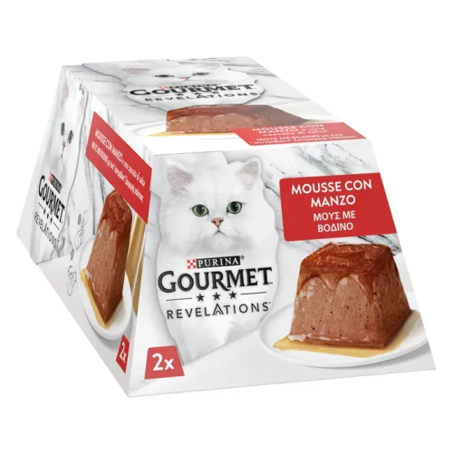 Влажный корм для кошек Gourmet Revelations мусс с говядиной - 2х57 г