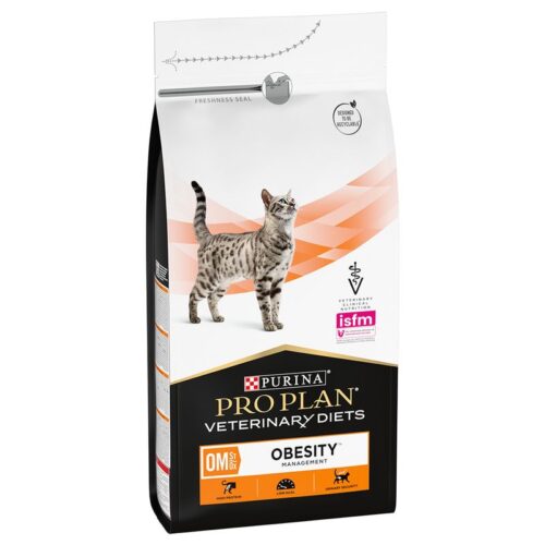 Сухий дієтичний корм для котів PURINA Veterinary Diets Feline OM Obesity Management зниження надлишкової маси тіла 1,5кг