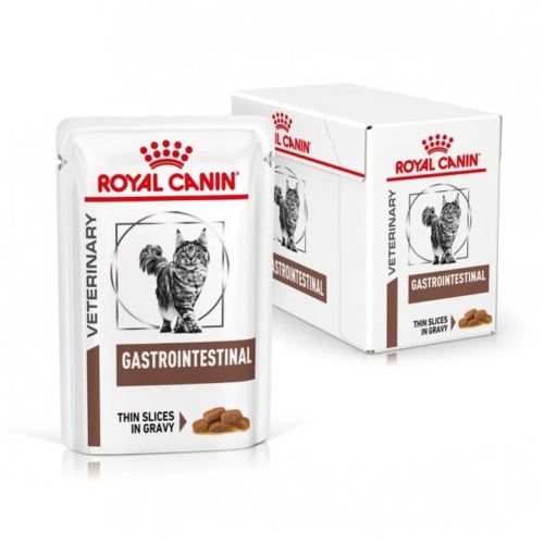 Влажный корм для взрослых кошек Royal Canin GASTROINTESTINAL FIBRE RESPONSE CAT (при расстройствах пищеварения) кусочки в соусе, пауч 12 шт по 85 г