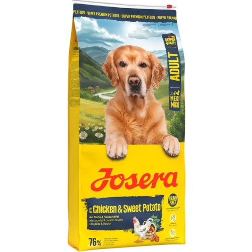 Сухий корм для собак Josera Medi/Maxi Adult Chicken & Sweet Potato (беззерновий) з бататом і курятиною - 12.5 кг