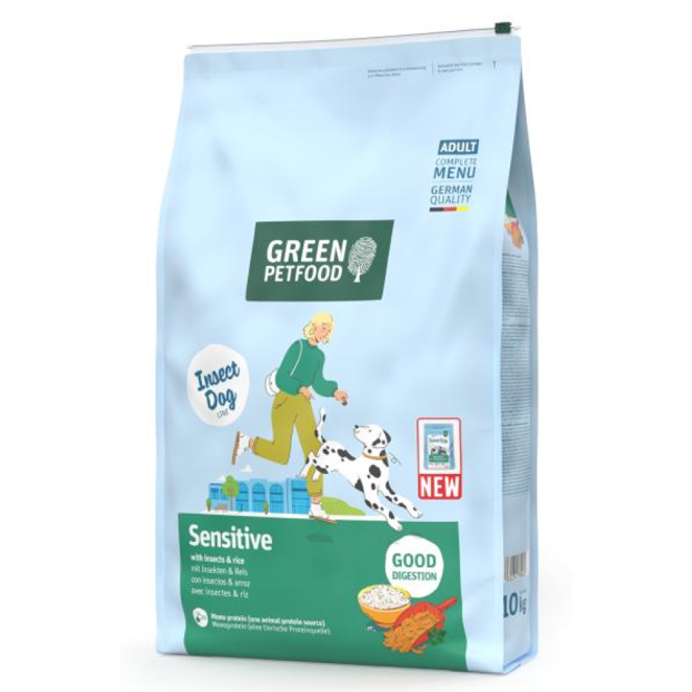 Сухой корм для собак Green Petfood Sensitive with Insects с протеином насекомых 10кг Сухой корм для собак Green Petfood Sensitive with Insects с протеином насекомых 10кг