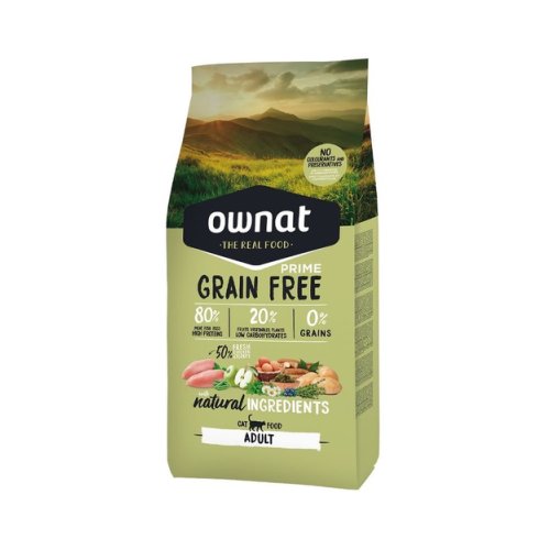 Сухой корм для взрослых кошек Ownat Grain Free Cat Adult (беззерновой) с курицей и индейкой - 400г