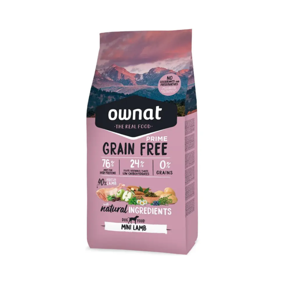 Сухой корм для собак малых пород Ownat Grain Free Dog Mini Lamb (беззерновой) с ягненком - 1 кг Сухой корм для собак малых пород Ownat Grain Free Dog Mini Lamb (беззерновой) с ягненком - 1 кг