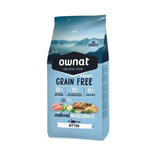 Сухой корм для котят OWNAT GRAIN FREE PRIME (беззерновой) с курицей и индейкой - 1 кг Сухой корм для котят OWNAT GRAIN FREE PRIME (беззерновой) с курицей и индейкой - 1 кг