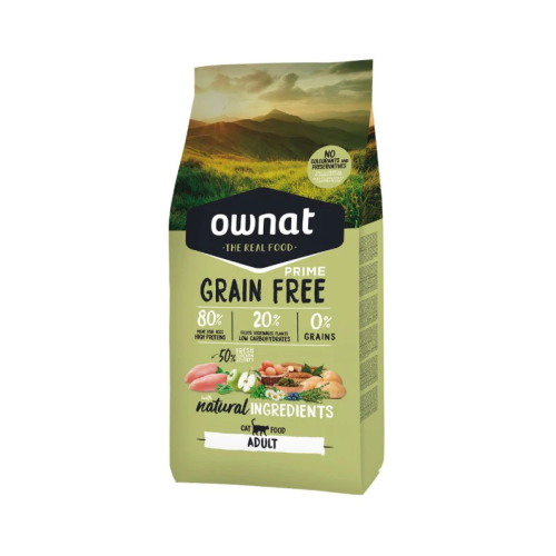 Сухой корм для взрослых кошек Ownat Grain Free Adult Chicken & Turkey (беззерновой) с курицей и индейкой - 1 кг Сухой корм для взрослых кошек Ownat Grain Free Adult Chicken & Turkey (беззерновой) с курицей и индейкой - 1 кг