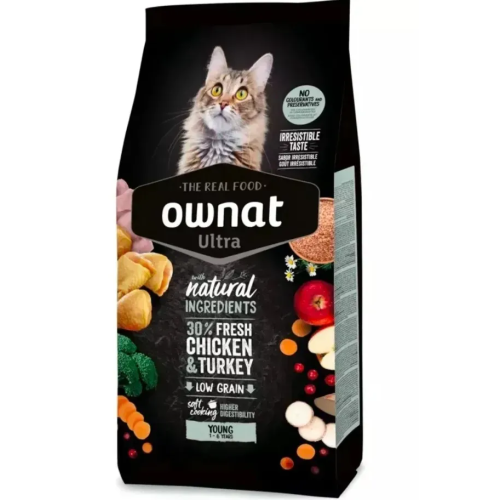 Сухой корм для кошек OWNAT ULTRA YOUNG (низкозерновой) с курицей и индейкой - 1,5 кг Сухой корм для кошек OWNAT ULTRA YOUNG (низкозерновой) с курицей и индейкой - 1,5 кг