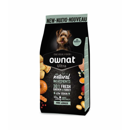 Сухой корм для собак малых пород OWNAT ULTRA MINI ADULT (низкозерновой) с курицей и индейкой - 3 кг Сухой корм для собак малых пород OWNAT ULTRA MINI ADULT (низкозерновой) с курицей и индейкой - 3 кг
