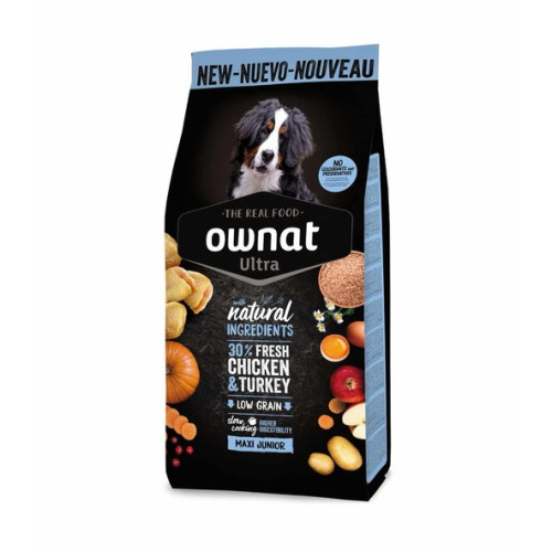 Сухой корм для щенков крупных пород с курицей Ownat Ultra Puppy Maxi - 3 кг