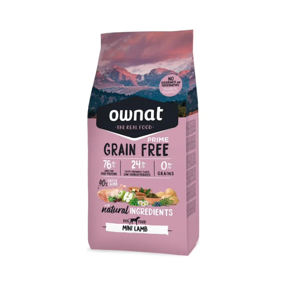 Сухой корм для собак малых пород Ownat Grain Free Mini Lamb (беззерновой) с ягненком - 3кг Сухой корм для собак малых пород Ownat Grain Free Mini Lamb (беззерновой) с ягненком - 3кг