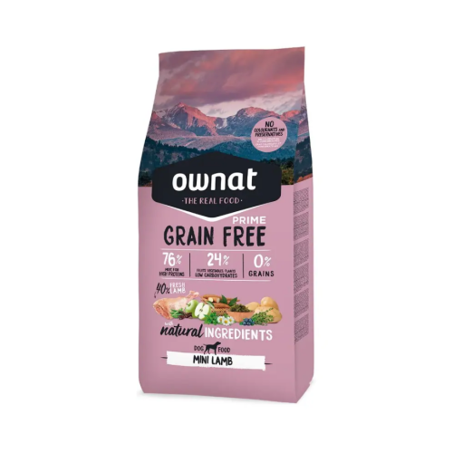 Сухой корм для собак малых пород Ownat Grain Free Mini Lamb (беззерновой) с ягненком - 3кг Сухой корм для собак малых пород Ownat Grain Free Mini Lamb (беззерновой) с ягненком - 3кг