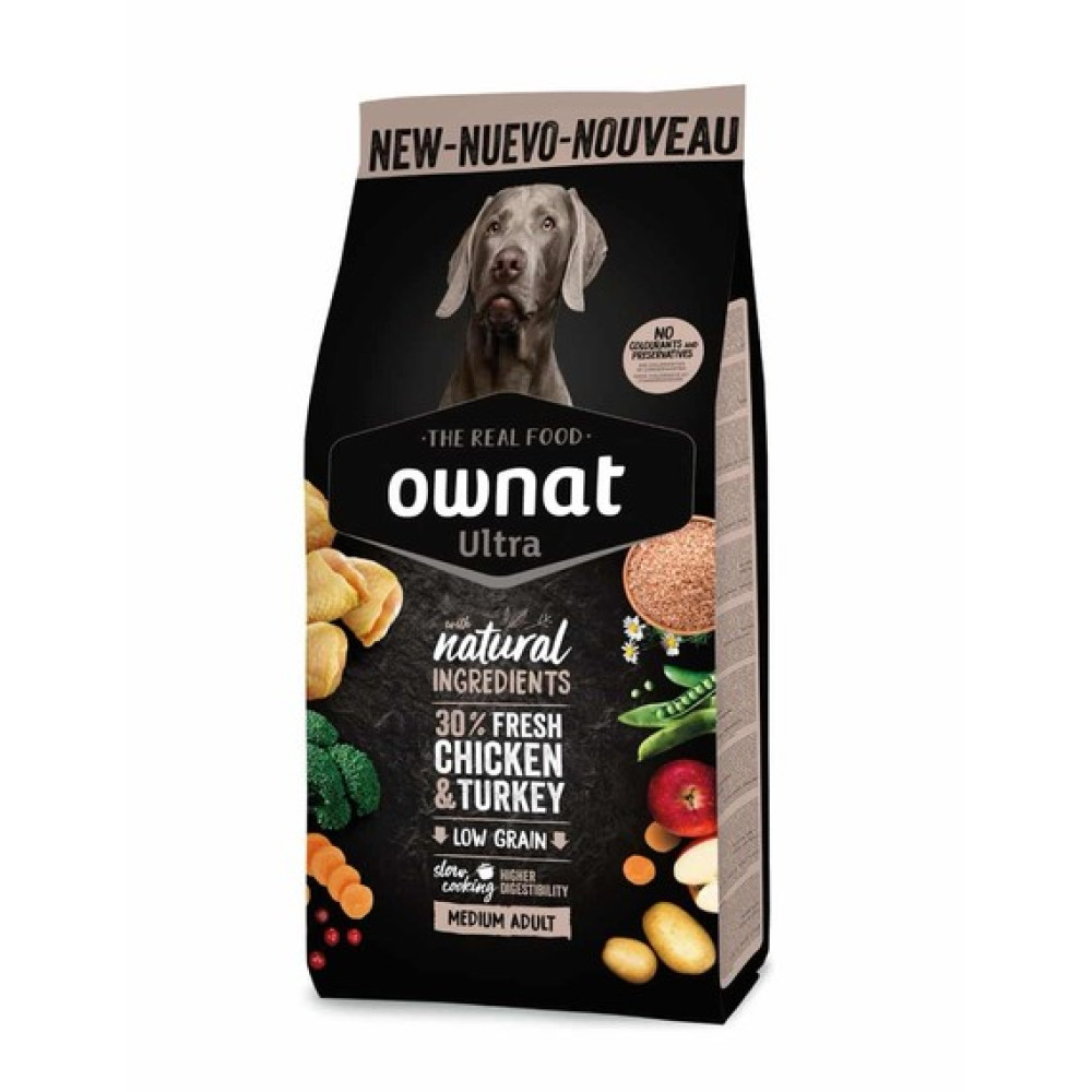 Сухий корм для собак середніх порід Ownat Ultra Dog Medium з куркою - 12 кг Сухий корм для собак середніх порід Ownat Ultra Dog Medium з куркою - 12 кг