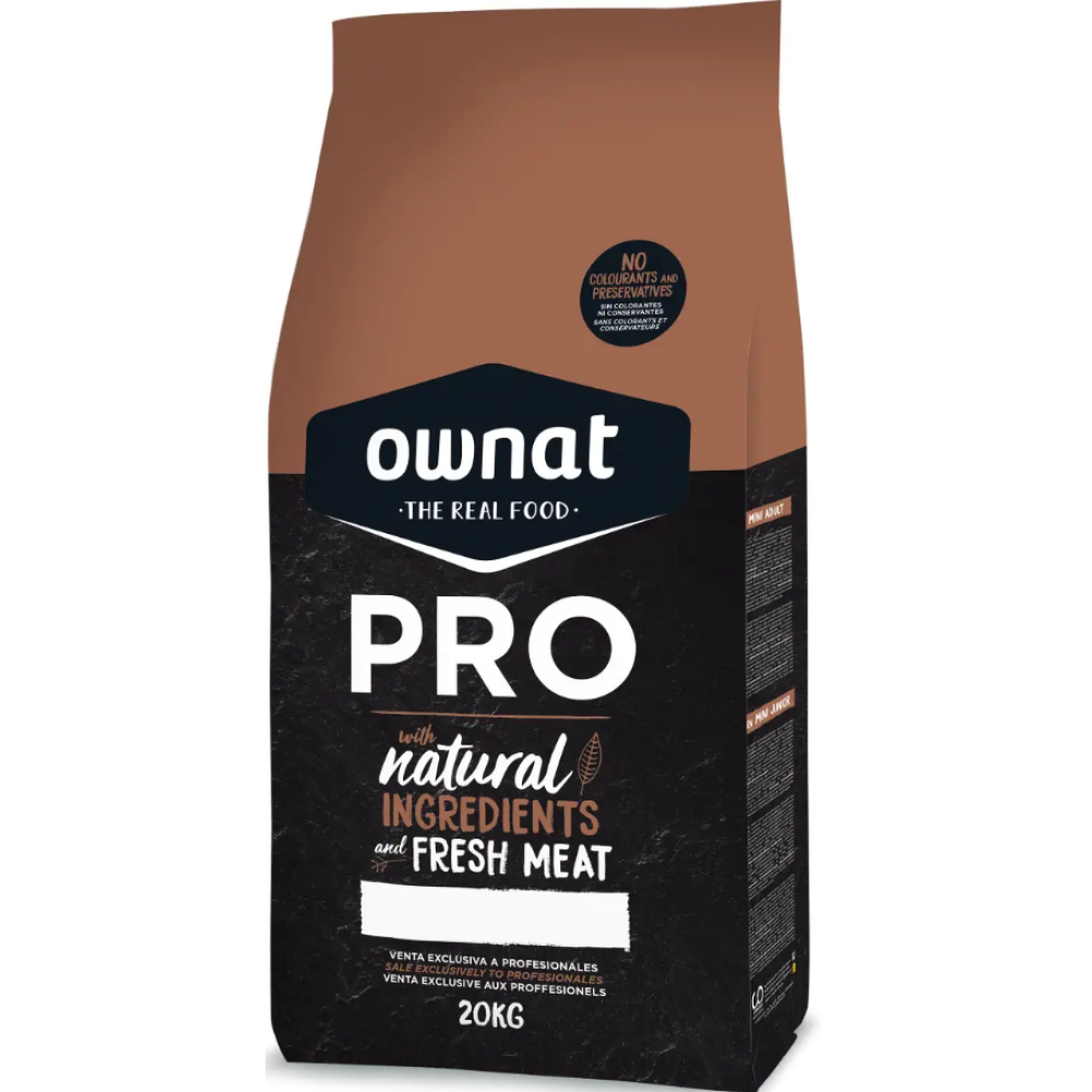 Сухой корм для собак малых пород OWNAT PRO ULTRA MINI ADULT (низкозерновой) с курицей и индейкой - 20кг Сухой корм для собак малых пород OWNAT PRO ULTRA MINI ADULT (низкозерновой) с курицей и индейкой - 20кг