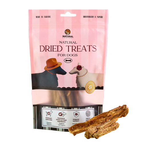 Натуральное лакомство для собак ТМ "Натюраль" Вымя говяжье - 100 г