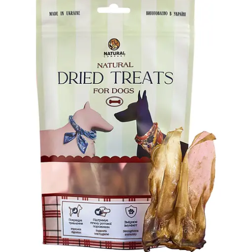 Натуральні ласощі для собак ТМ «Натюраль» Вуха кролячі - 10 шт
