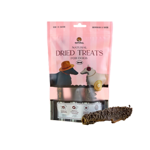 Натуральні ласощі для собак ТМ "Натюраль" Рубець яловичий - 100 г 