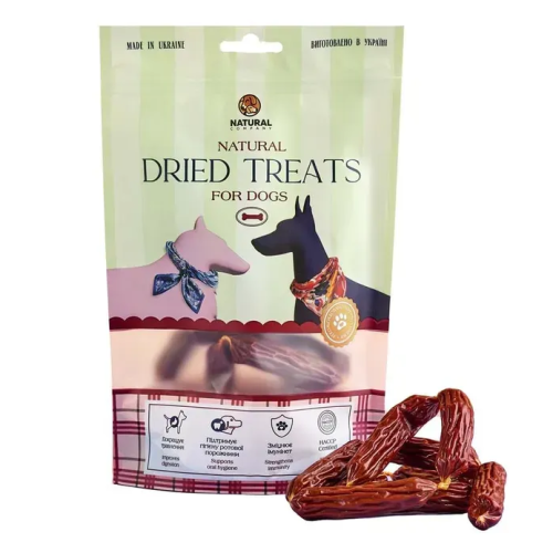 Натуральні ласощі для собак ТМ "Натюраль" Сосиски баранячі - 10 шт