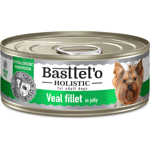 Влажный корм для собак Basttet`o Holistic Кусочки филе телятины в желе - 85 г