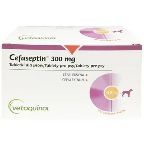 Антибактераільний препарат для собак Vetoquinol Cefaseptin 300 мг табетки - 10 шт