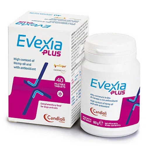 Харчова добавка для собак і котів Candioli Evexia Plus (знеболювальне) таблетки - 40 шт