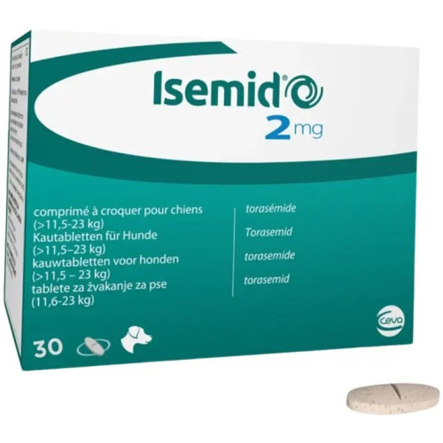 Терапевтический препарат для собак Ceva Исемид 2 мг (сердечная недостаточность) таблетки - 30 шт