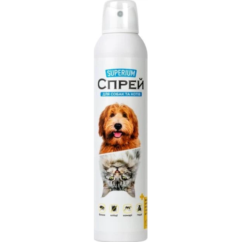 Протипаразитарний припарат для кішок і собак SUPERIUM спрей - 300 мл