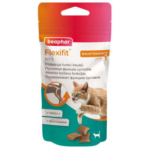 Пищевая добавка для кошек Beaphar Flexifit Bits (поддержка функции суставов) подушечки - 35 г