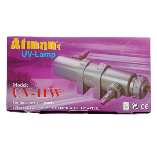 Стерилізатор проточний для акваріумів та ставків  Atman UV-11W	