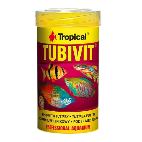 Корм для аквариумных рыб с добавлением трубочника и мотыля Tropical Tubivit - 100 мл
