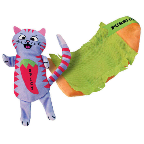 Інтерактивна іграшка для котів KONG Pull-A-Partz Purrito -Скрутка Мурріто