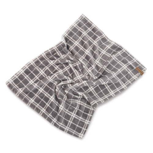 Плед для собак и кошек Pet Fashion Bliss 2 плюш, серый клетчатый 70,5х94 см