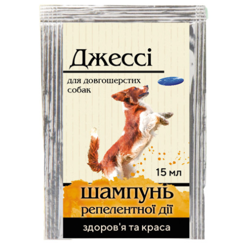 Шампунь для длинношерстных собак Природа Джесси от блох и клещей, репеллентного действия 15 мл