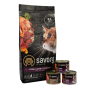 Набор кормов для стерилизованных кошек Savory Sensitive из ягненка и курицы - 2 кг (сухой корм) + 600 г (влажный корм)