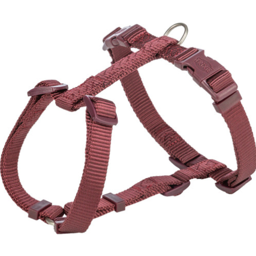 Шлея для собак Trixie Premium H-harness  XXS–XS бордова 20–32 см х 10 мм 
