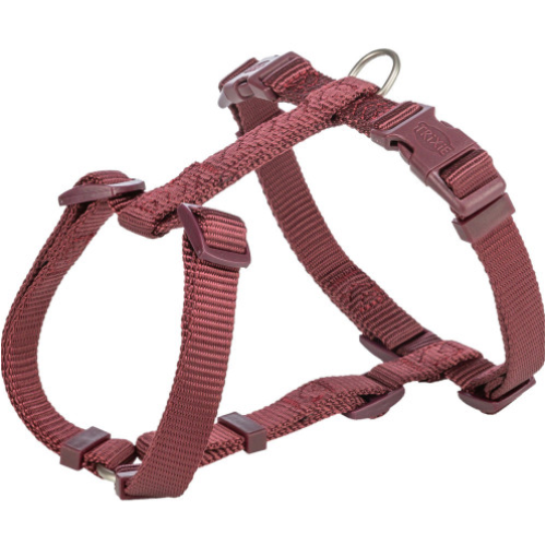 Шлея для собак Trixie Premium H-harness S–M бордова 42–60 см х 15 мм 